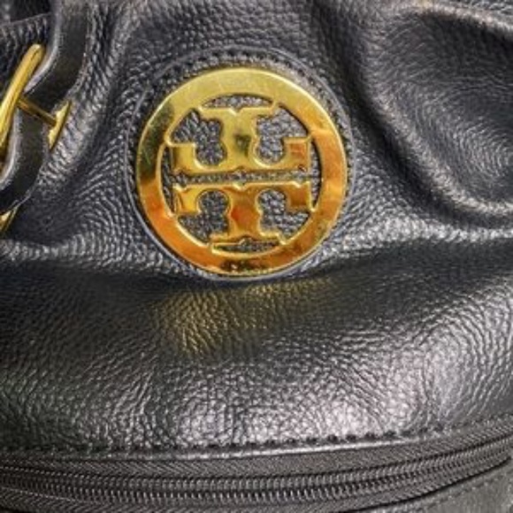Tory Burch Pebbled Leather Bag Gold Chain/Emblem Dust Bag EXCELLENT CONDITION - Picture 6 of 14